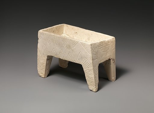 Limestone model of a coffin