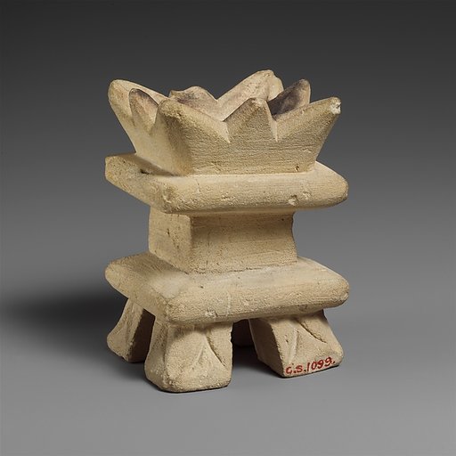 Limestone incense burner on four legs