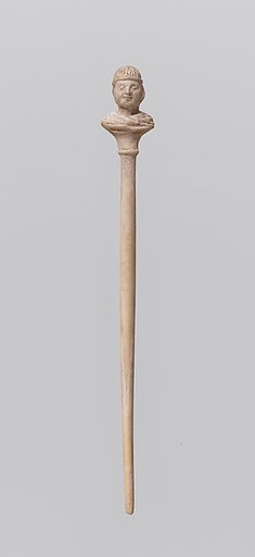 Bone hairpin with head