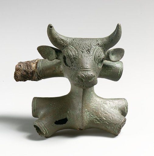 Bronze bull's head