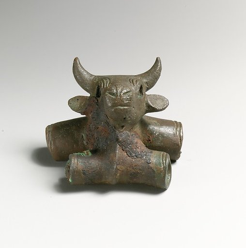 Bronze bull's head