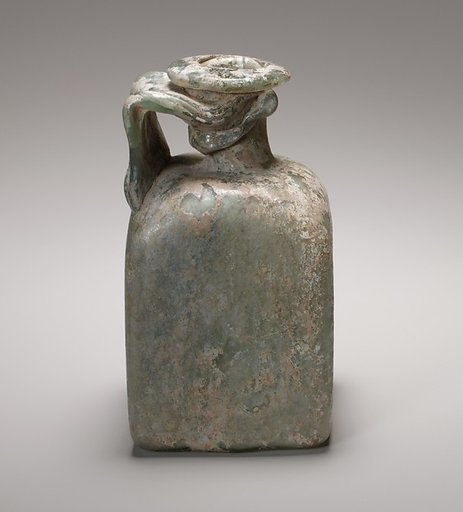 Glass square bottle