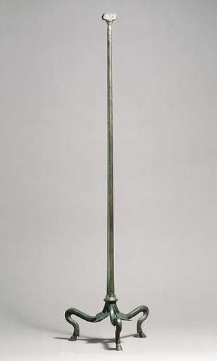 Candelabrum with hoof feet and nude female