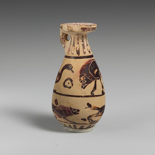 Terracotta alabastron (perfume vase)
