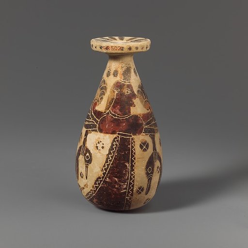 Terracotta alabastron (perfume vase)