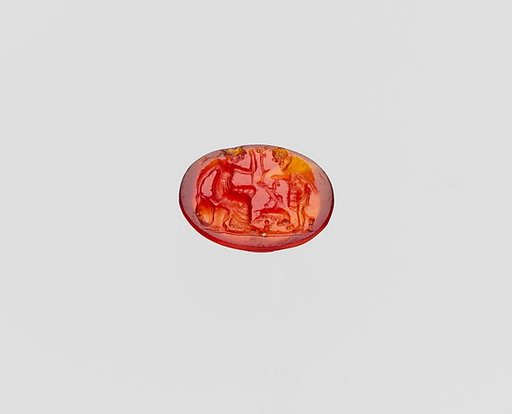 Carnelian oval engraved gem