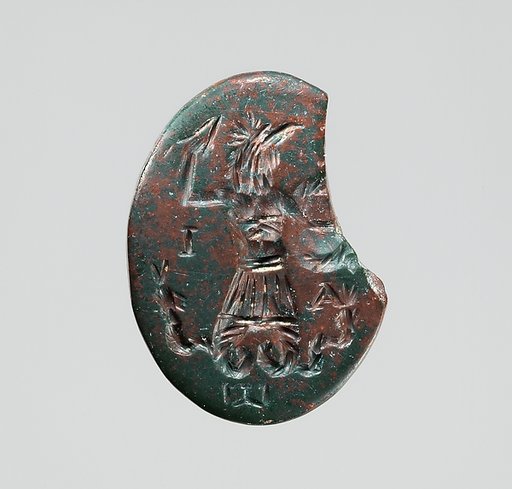 Jasper intaglio: Cock-headed anguipes