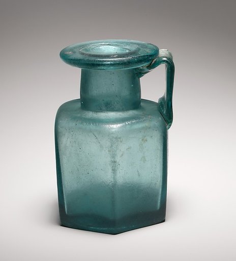 Glass hexagonal bottle