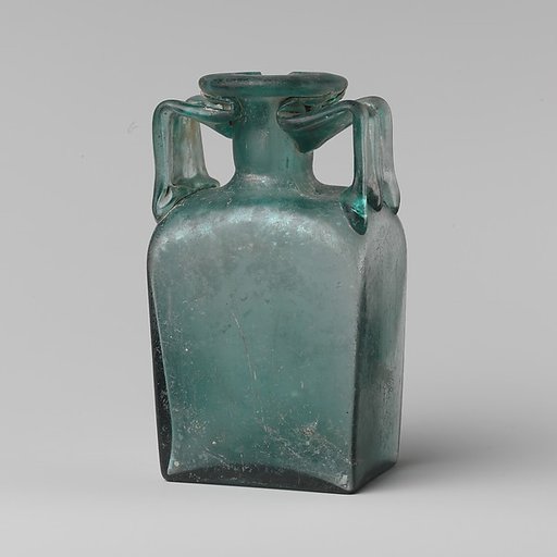 Glass rectangular bottle