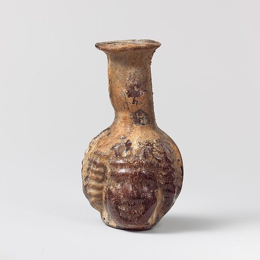 Glass double head-shaped bottle