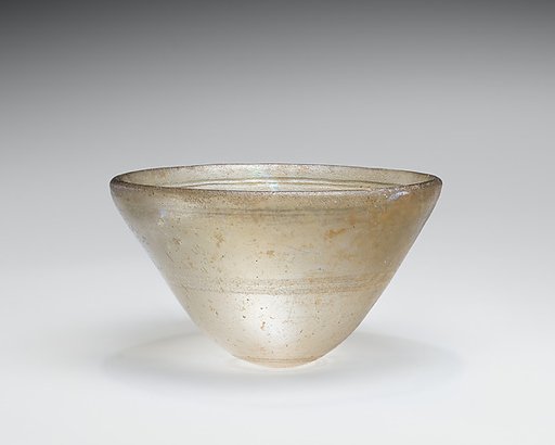 Glass conical bowl