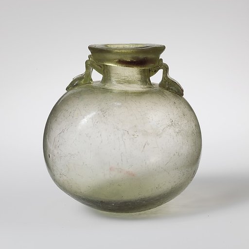 Glass aryballos (oil bottle)