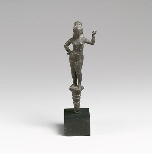 Bronze mirror handle (?) with Aphrodite