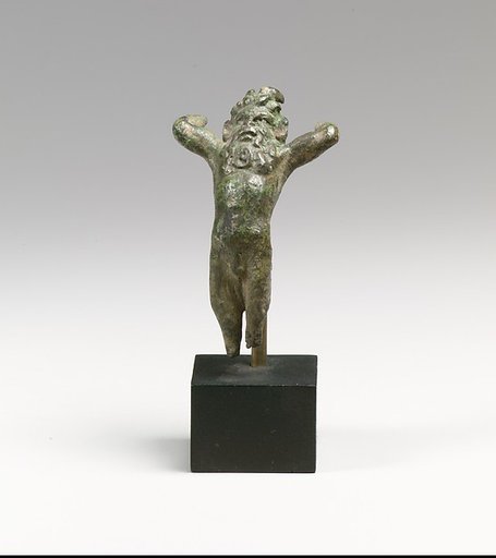 Bronze handle in the form of Pan