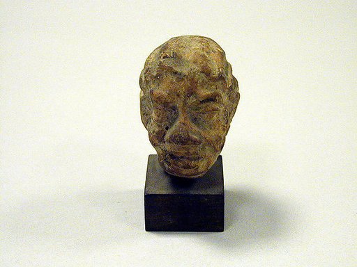 Terracotta head of an old woman