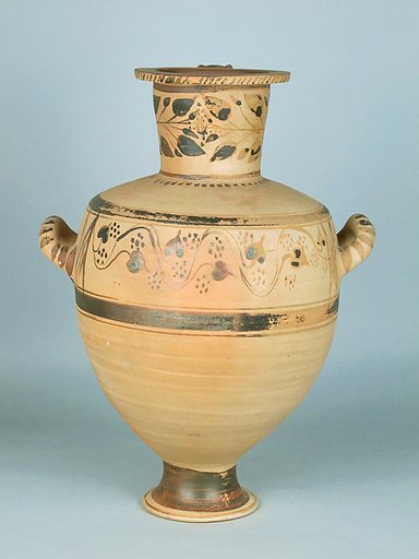 Terracotta Hadra hydria (water jar)