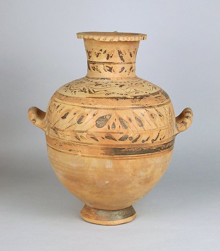 Terracotta Hadra hydria (water jar)