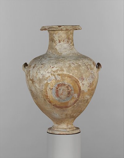 Terracotta Hadra hydria (water jar)