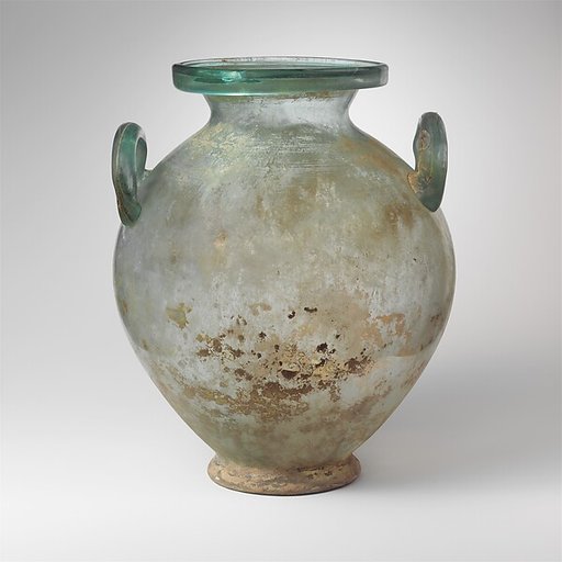 Glass cinerary urn