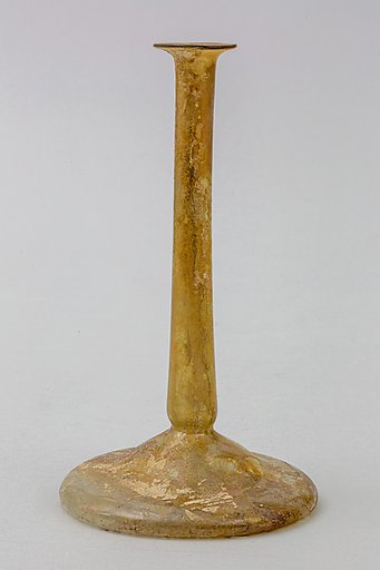 Glass perfume bottle (candlestick unguentarium)