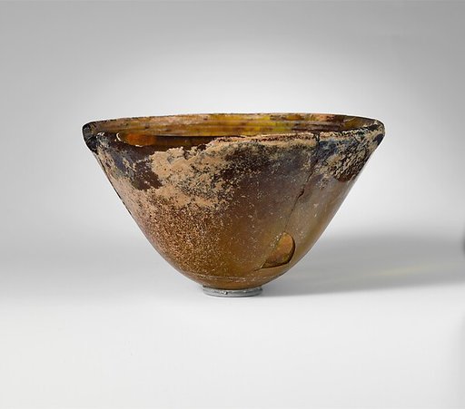 Glass conical bowl