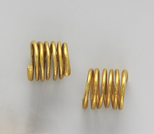 Pair of gold spirals