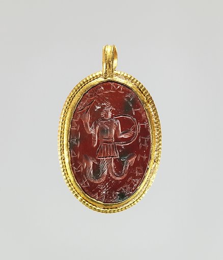 Jasper intaglio: Cock-headed anguipede