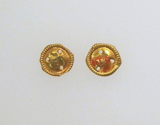 Bead ornaments, 2 discs