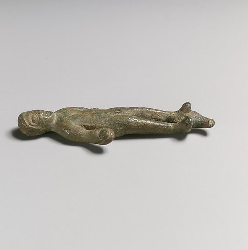 Statuette of a man with object in hand