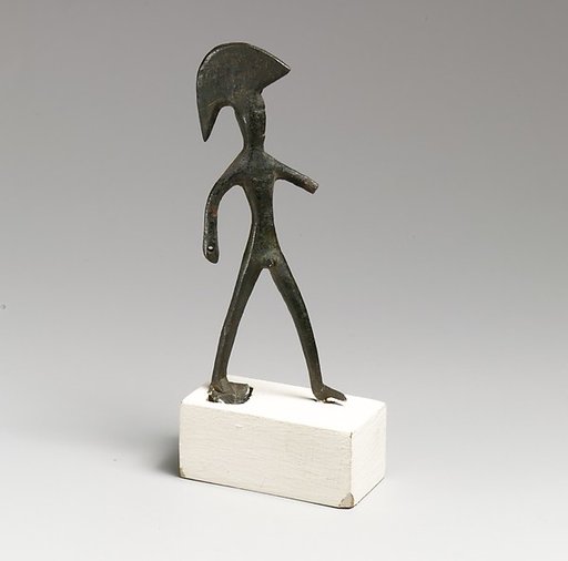 Statuette of striding warrior (Ares?)