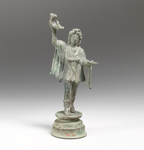 Bronze statuette of a dancing Lar