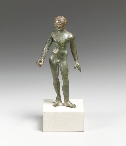 Bronze statuette of a youth