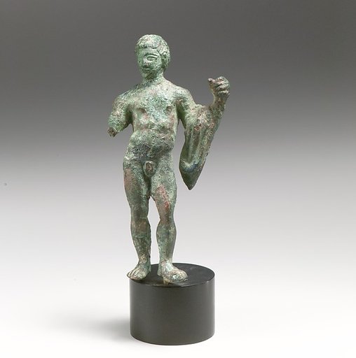 Bronze statuette of a youth with a chlamys