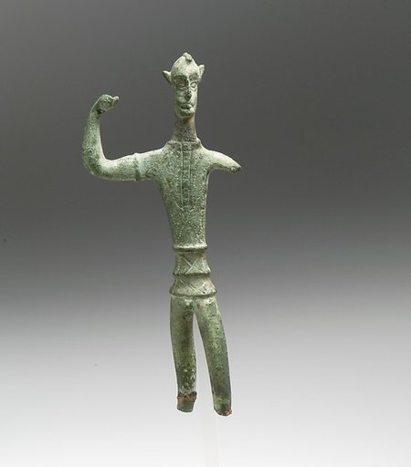 Bronze statuette of a warrior