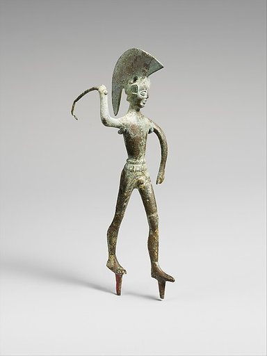 Bronze statuette of a warrior