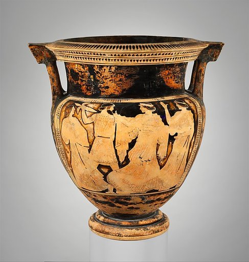 Terracotta column-krater (vase for mixing wine and water)