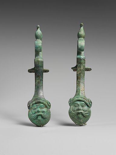 Pair of bronze amphora (jar) handles
