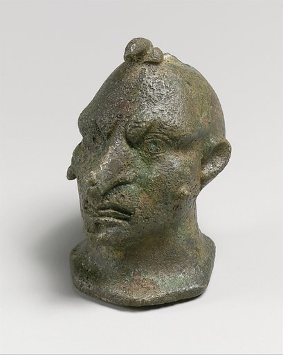 Bronze head of a grotesque