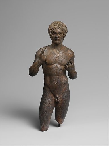 Bronze statuette of a youth