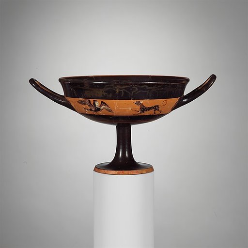 Terracotta kylix: band-cup (drinking cup)
