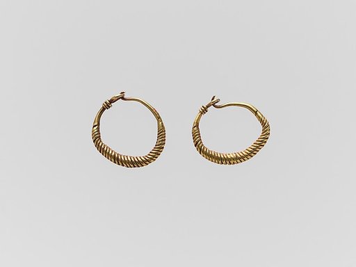 Pair of gold earrings