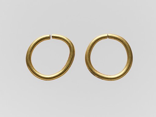 Pair of gold earrings