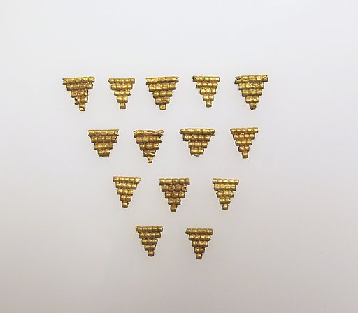 Bead ornaments, triangular, 14