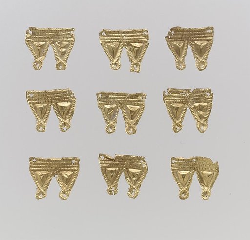 Appliqués, two triangles joined, 25