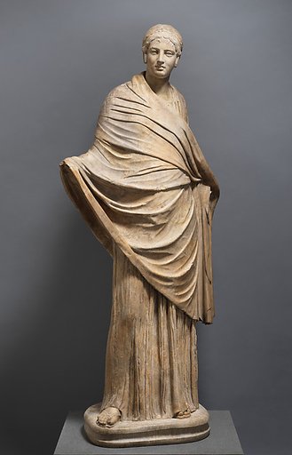 Marble statue of a girl