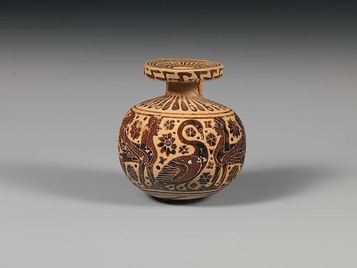 Terracotta aryballos (perfume vase)