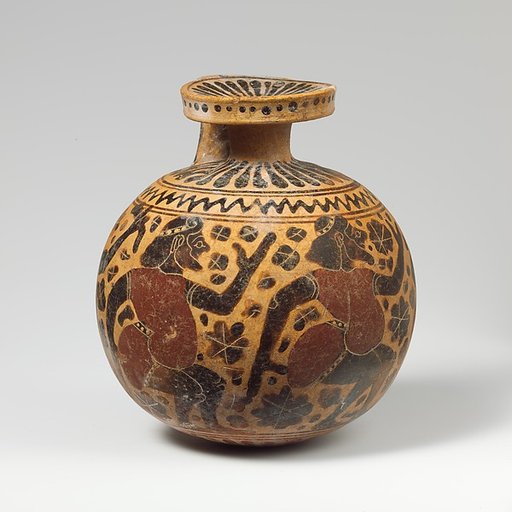Terracotta aryballos (oil flask)