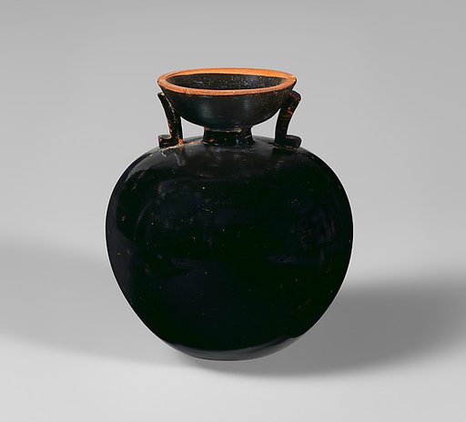 Terracotta aryballos (oil flask)