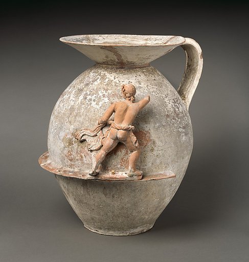 Terracotta funnel-jar