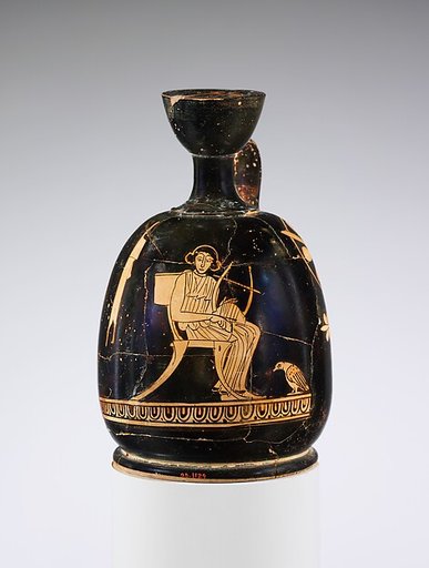 Terracotta squat lekythos (oil flask)